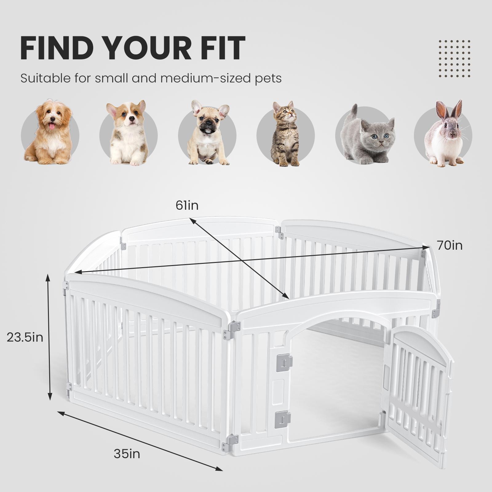 Dog Playpen Safe & 4/6-Panel Secure Indoor/Outdoor Pet Fence |   Folding & Portable |   Ideal for Small to Medium Dogs |   Easy to Clean