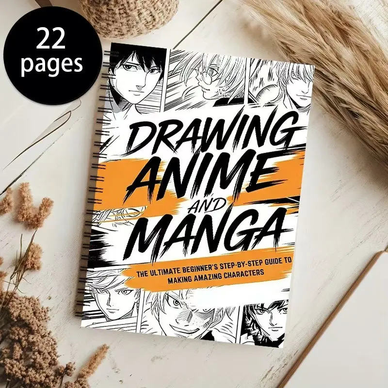 Anime Manga Drawing Book for Beginners, Step-By-Step Character Sketching Guide, Art Reference Material for Secondary Characters