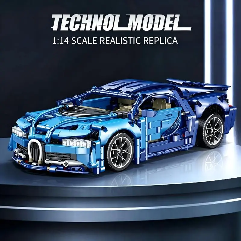 Super Car Building Blocks Model, DIY Assembly Racing Display, Educational Puzzle Toy, Suitable for All Ages, Perfect Gift for Kids