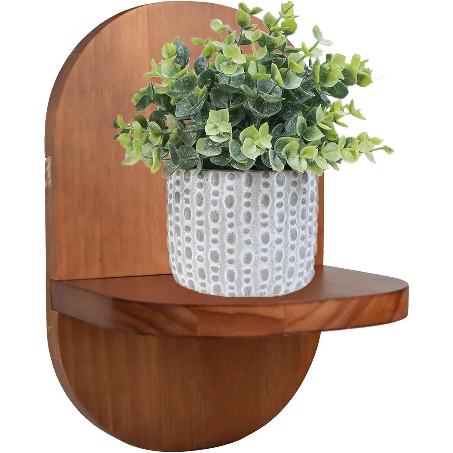 ARTORA Wall Mounted Plant Holder, Wooden Flower Pot Wall Hanging Shelf Black Indoor Outdoor Decorative Floating Shelves Planter Hanger Racks for Wall Bedroom Living Room Porch Balcony Decor (1 Pack)