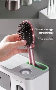 Toothbrush holder, toothbrushing cup, gargle cup, wall - mounted, no - drilling required for the bathroom, semi - transparent toothbrush set storage box set