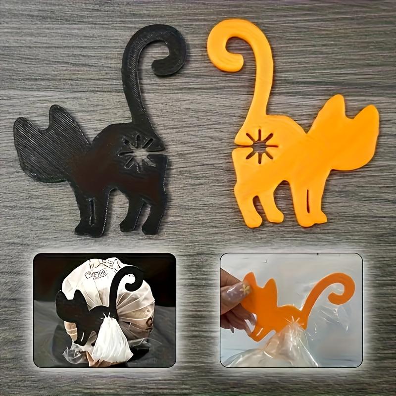 2-piece set of cute cat-shaped bread clips, made of durable plastic material, reusable and multi-functional, moisture-proof and dust-proof sealing clips, suitable for housewives, the elderly, and office workers, an ideal gift for friends and relatives, ki