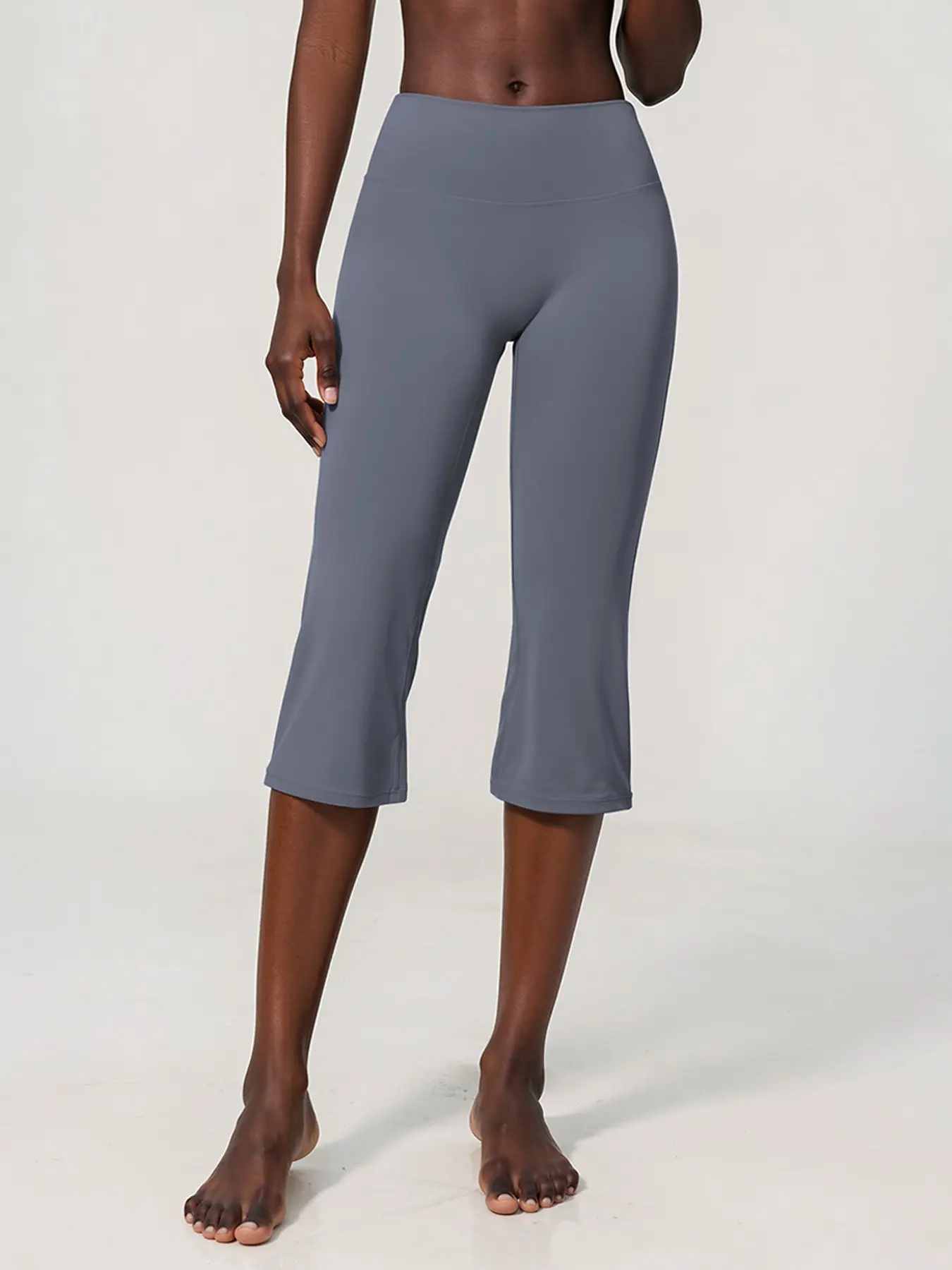 New European and American Fleece Yoga Pants, Creamy High Waist Butt Lifting Tummy Control, Casual Fitness Sports Seven-Eighths Pants