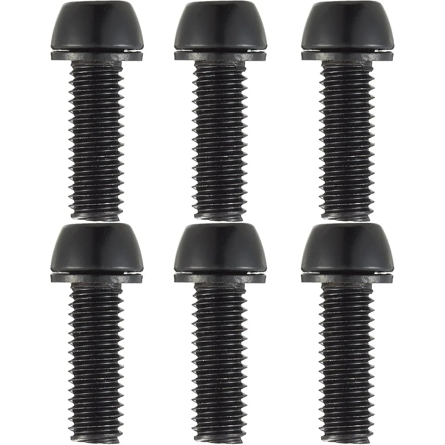Stem  Allen Steel Disc  Caliper Bolt with Washer Screw Set M6x18mm for Mountain ,RoadBike,BMX,Folding (Black)