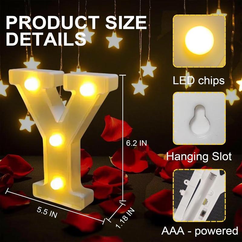 Lopixa™ Be My Girlfriend Light Up Letters Proposing Decorations Set Includes 14 LED Light Letters and 1000 Rose Petals Valentine's Day Ornaments