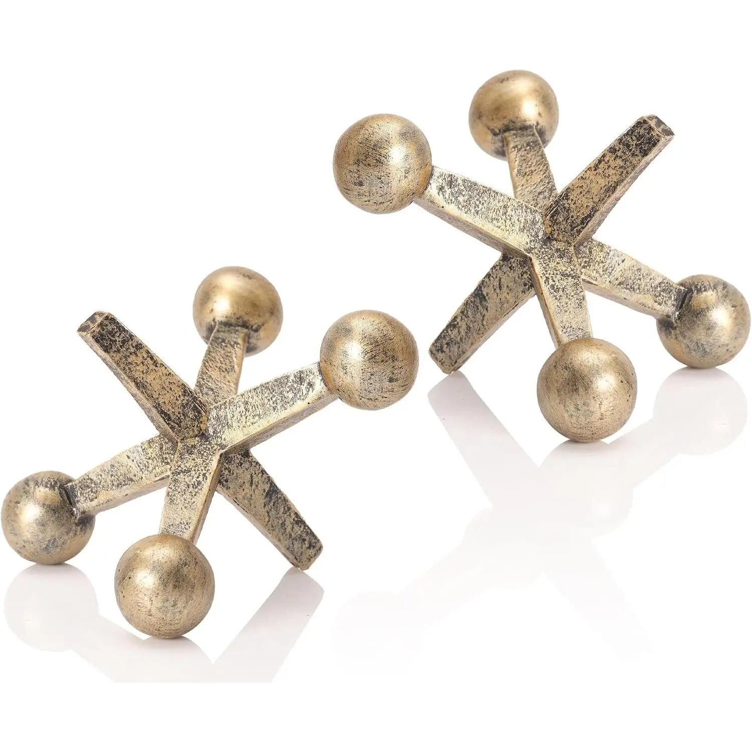 Small Jack Retro Charm Knick Knacks for Shelf Decor(Set of 2) Resin Lightweight 4 inch Vintage Small Decor for Shelves, Antique Accent Coffee Table Book Decoration