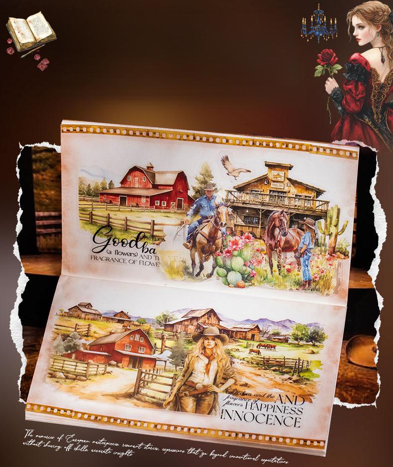 4 designs, 1 pack 20 vintage stickers with detective, ball, cowboy, nautical themes, minimalist style, PET waterproof material, self adhesive DIY planner decoration scrapbook sticker pack