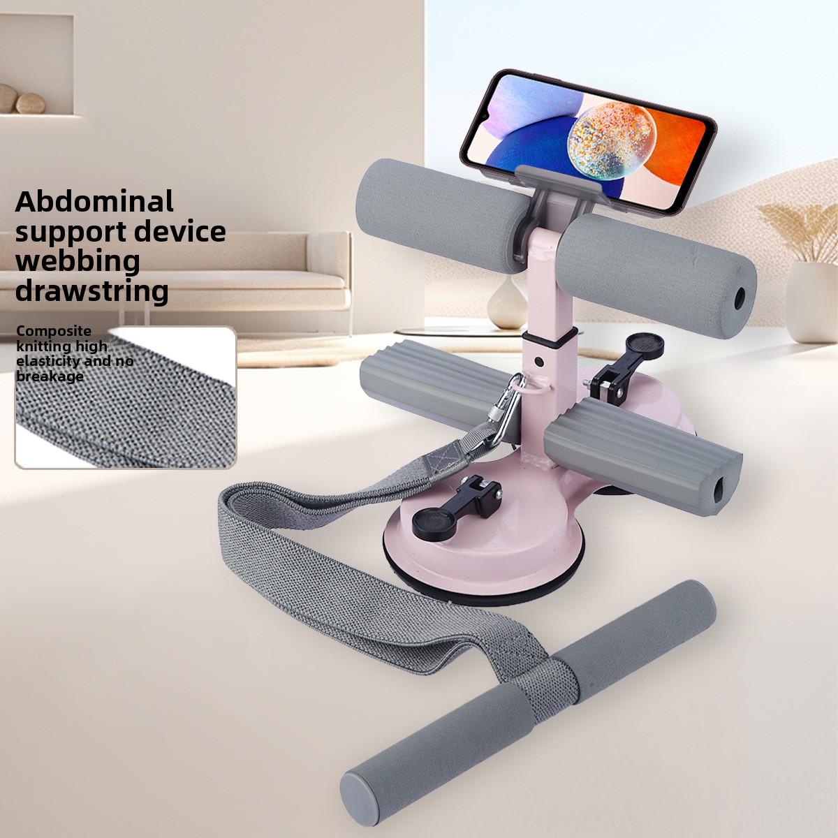 Sit-up aids Home fitness equipment training Abs with pull rope suction cup type foot fixing curling device lifting straps gym accessories Adjustable Cervical Lumbar Stretch Bench   machine thruster trainer stomach workout upper glute