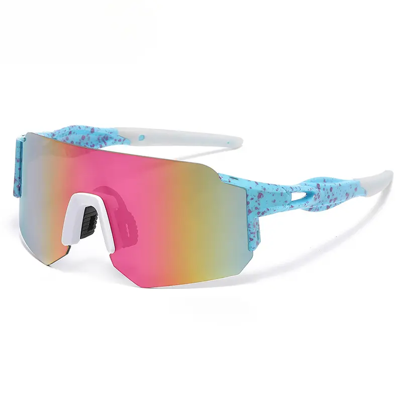 Vibrant Mirrored Sports Sunglasses, UV Protection Windproof Shield Glasses for Cycling, Hiking & Daily Wear
