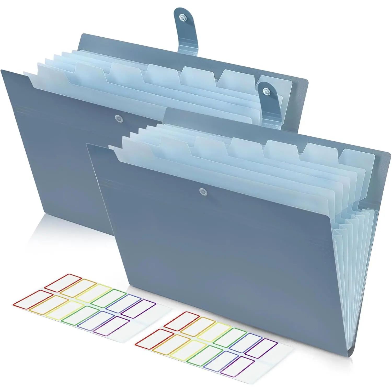 2Pack Accordion File Organizer Expanding File Folder with 8 Pockets Office | Letter Size Portable Paper Document Organizer for Office  Business Supplies, Student Classroom Storage