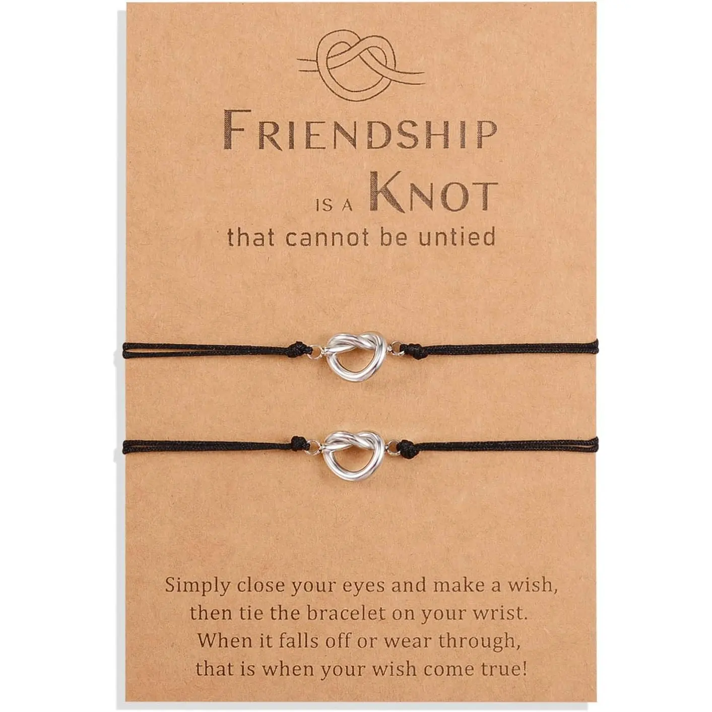 2/3/4/5 Friendship Knot Infinity Bracelets for   Bestie Women Sister BFF Bridesmaid Daughter Forever Distance Matching  Galentines Valentines Day Gifts Birthday Wedding Party