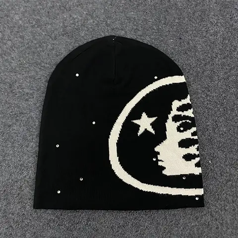 New Knit Y2K Style Couple's Fashion Versatile Warm Jacquard Hat Knitted Hat Beanie Fitted Casual Hat Fashionable Hats Cozy Beanie