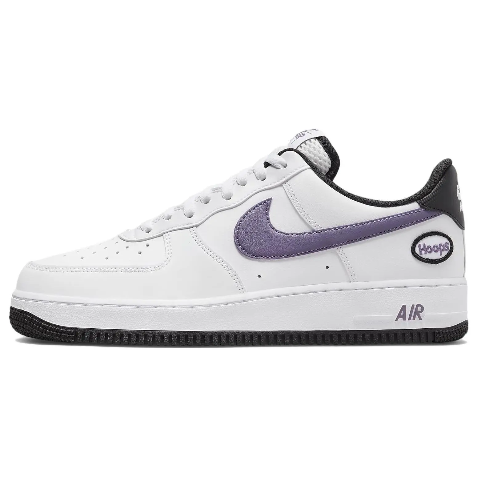 Nike Air Force 1 07 LV8 Hoops Low-Top Basketball Shoes for Men in White and Purple Verifiable, with credentials and supporting global authentication