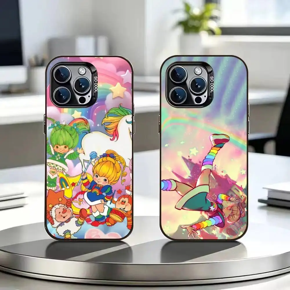 Cute Rainbow Brite Transparent IMD Cellphone Casing, Anti-Fall Shockproof Protective Back Cover for iPhone 17 Pro Max/Air/Plus, 16, 15, 14, 13, 12, 11 Pro & Android Devices Samsung Galaxy S26 Ultra, S25, S24, S23 Plus FE (Mobile Phone Accessories), Protec