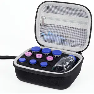 10 Slots Peptide Case for Fridge, Vial Storage Case for 1ml 3ml 5ml 10ml 30ml Vials, Insulin Vial Protector Organizer Bag for Diabetic Medication