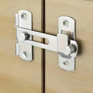 2026 New Stainless Steel Rotating Door Bolt Lock with Key Control, Heavy-Duty Anti-Theft Security Door Safety Latch, Complete Hardware Set with Mounting Screws, Reliable Privacy Lock for Household & Bathroom Doors