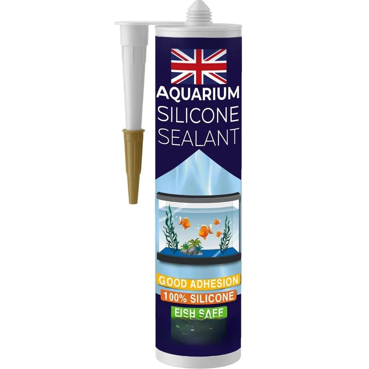Aquarium  Sealant Clear, Fish Safe Adhesive, 9.5fl oz  Solvent Free , Pond Sealant, Underwater Marine Sealant, Fish  , Aquarium Glue