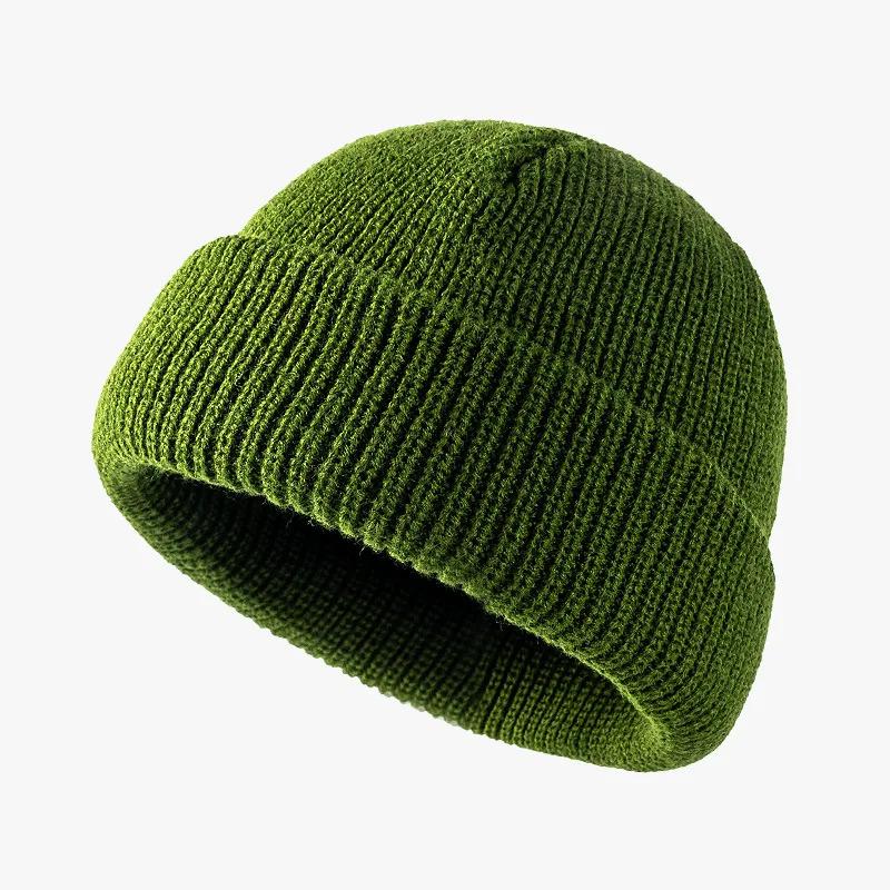 Knitted hat for women in autumn and winter season, melon skin hat for men, warm short style, cold hat, woolen hat