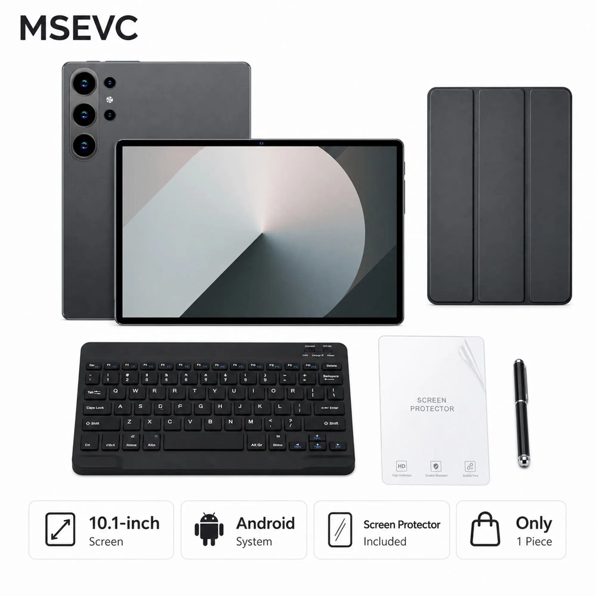 P42 10.1-Inch Touchscreen Tablet, Android 10, 4GB+64GB RAM, 5000mah Battery, Dual Cameras, Bluetooth-compatible, WiFi, Multi-Tasking