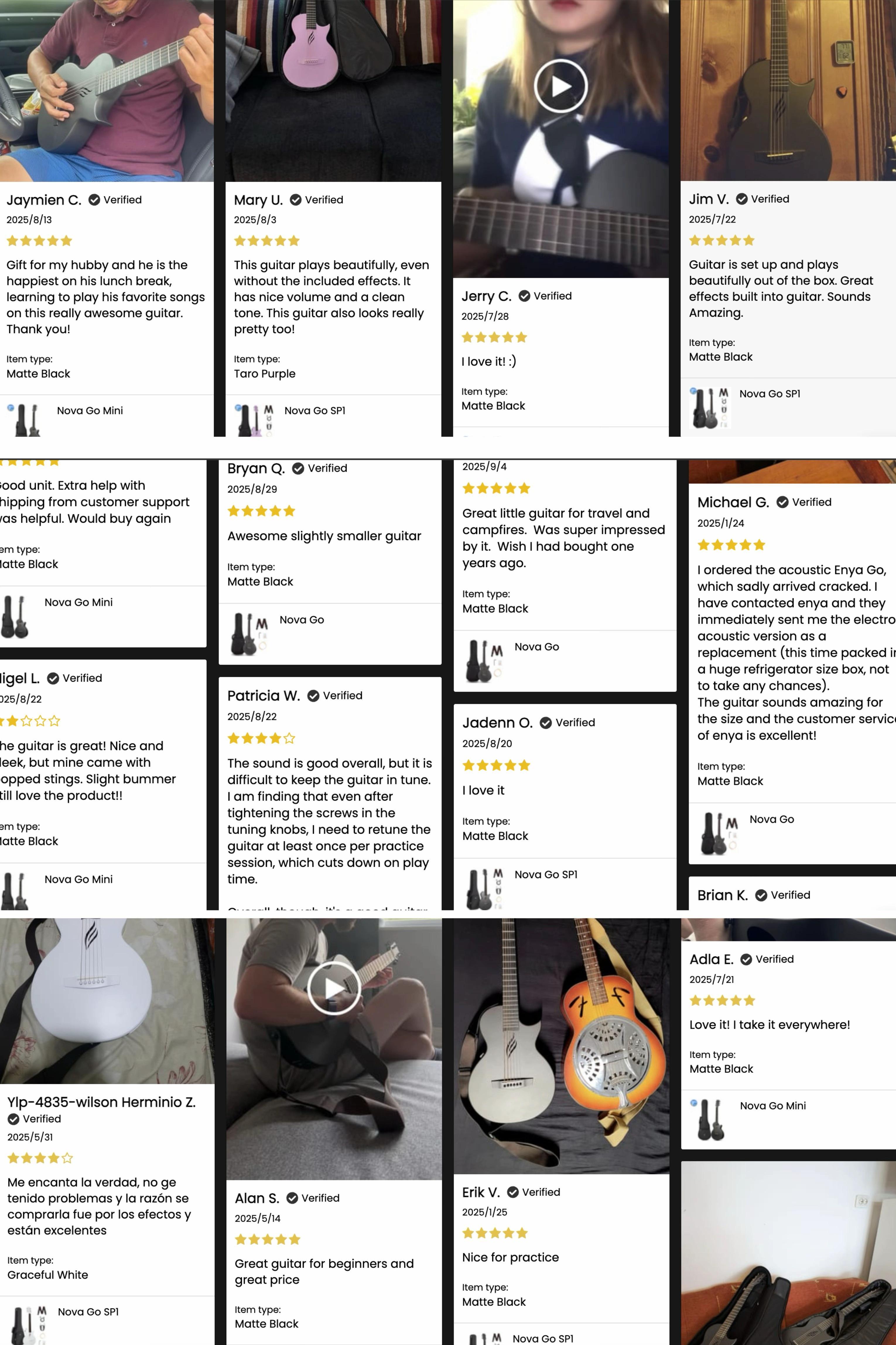 【Enya NOVA GO SP1 】 Carbon Fiber Travel Guitar 35" Acoustic Electric with Smart AcousticPlus Technology Built-in Effects USB Recording Bluetooth Speaker Beginner Bundle Gig Bag Accessories guitar for beginners