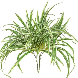 2 Packs Artificial Spider  Large 23.6In  Greenery   Outside Faux  Bushes for Indoor Table Outdoor Planter Decor (2)