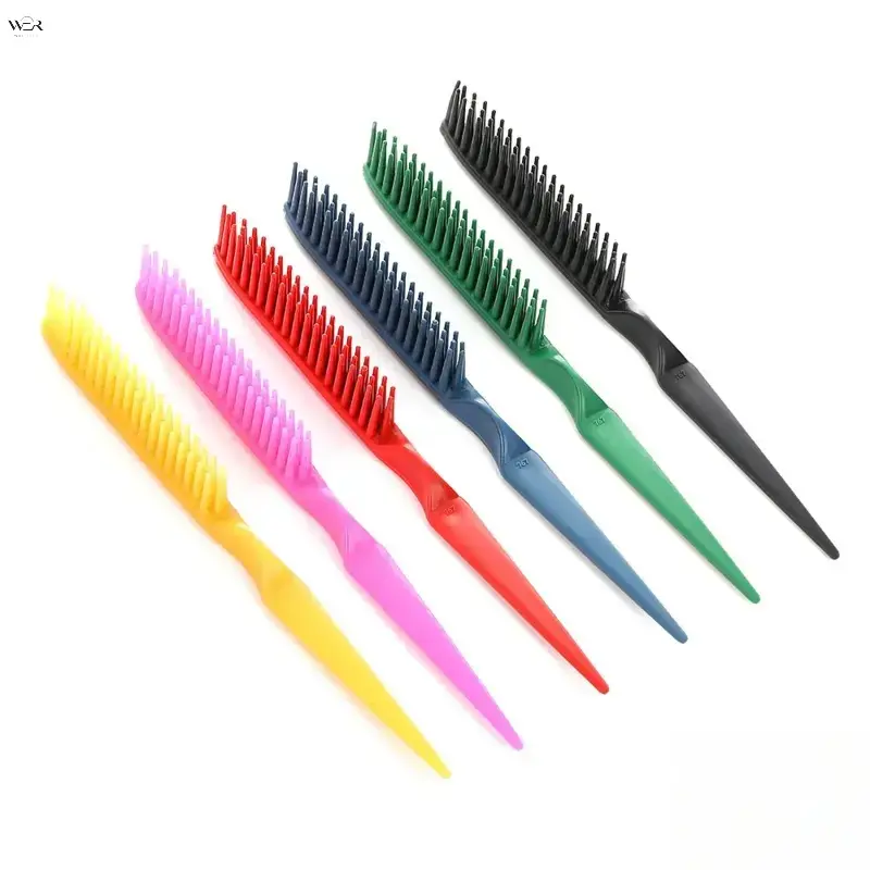 Pointed Tail Teasing Hair Comb, Plastic Backcombing Brush for Salon Hairstyling, Anti-static Hair Sectioning Comb for Women Hair Styling