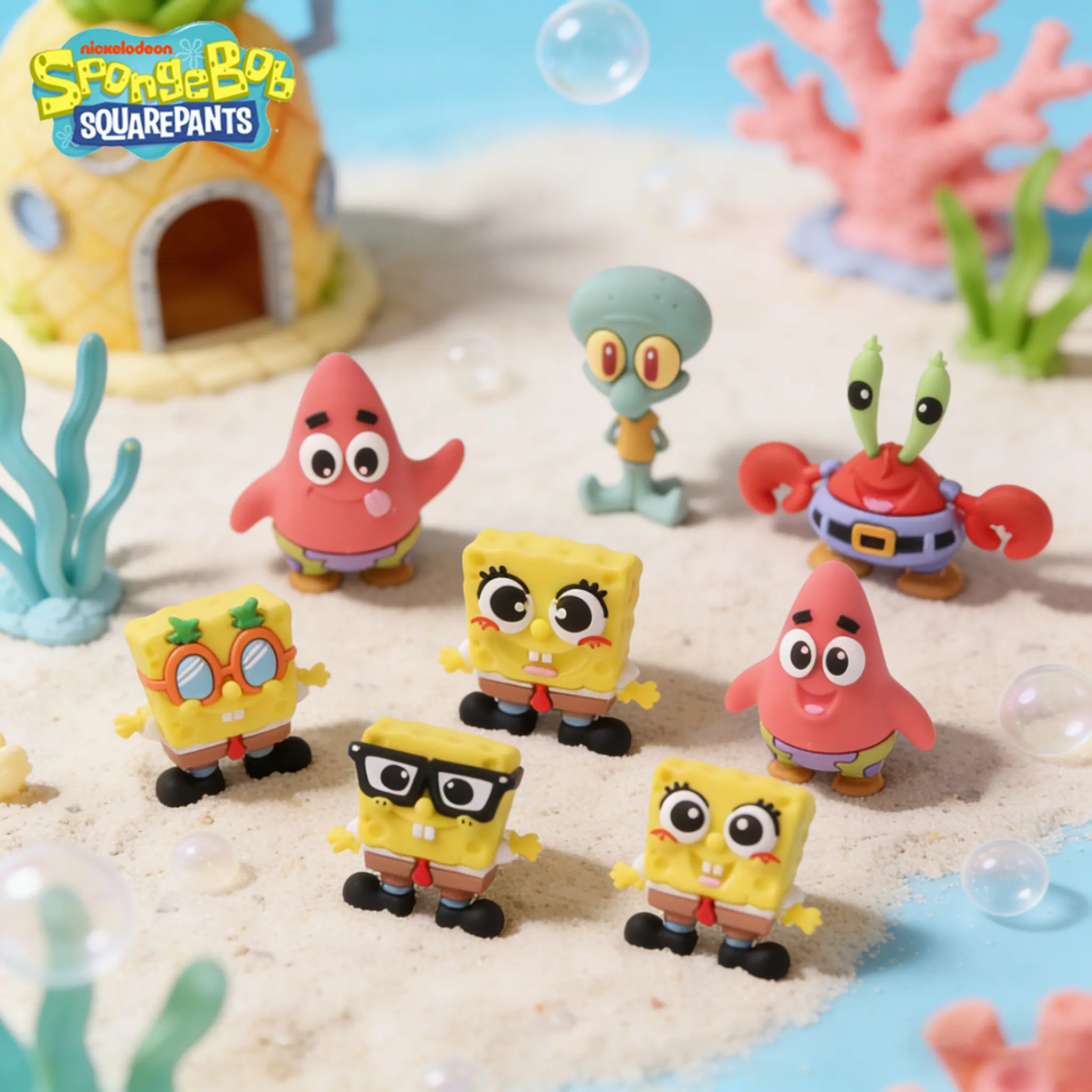 SpongeBob SquarePants Officially Licensed 3D Anime Character Figurine Decorative Cute Collectible Ornament for Room Office, Cute Cartoon Figurine, Collectible Figurines, Figurine Collectibles, Collectible PVC Figure, Collectible Items