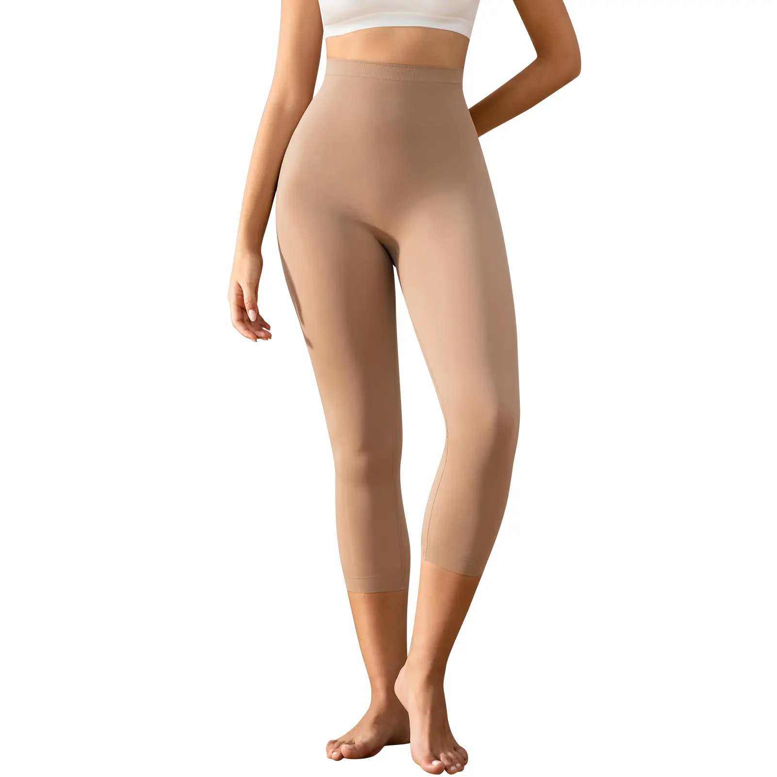 Suprenx Women's Seamless Elastane Compression Leggings - Christmas Thanksgiving Valentines Day Knitting Shapewear with Butter Soft Knit, 4-Way Stretch, Tummy Control, Booty Lift, Foldable
