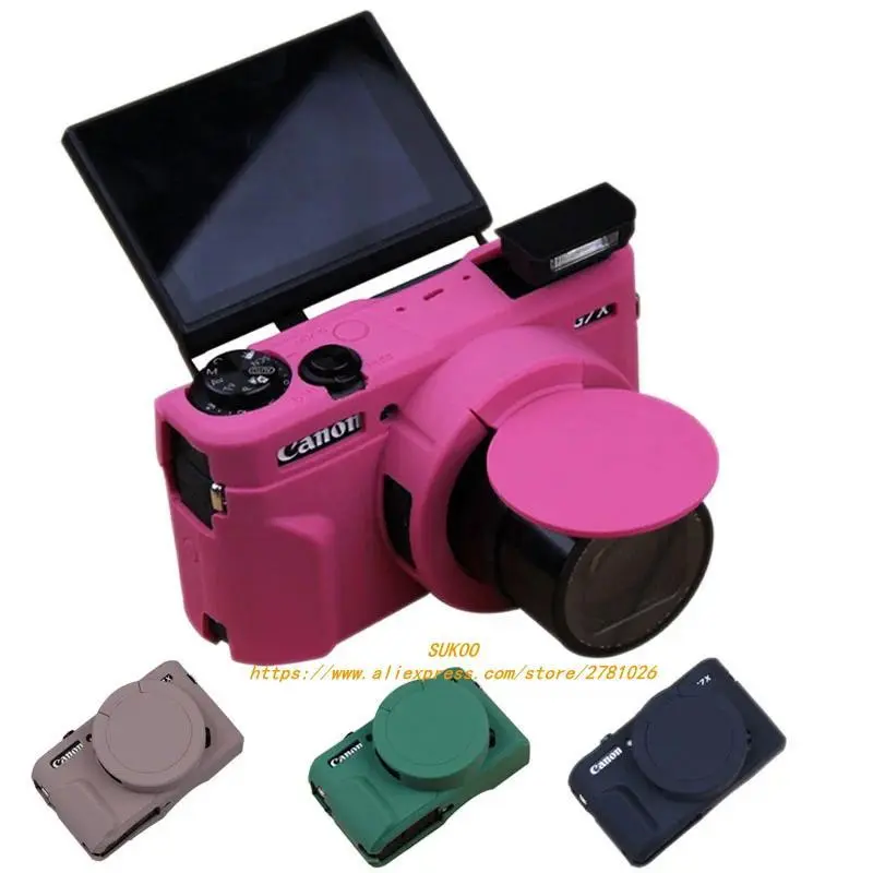 camera bag for Canon G7X2 G7X3 G7X Mark II III vlog Camera case Silicone soft shell Soft protective casing Anti slip, waterproof