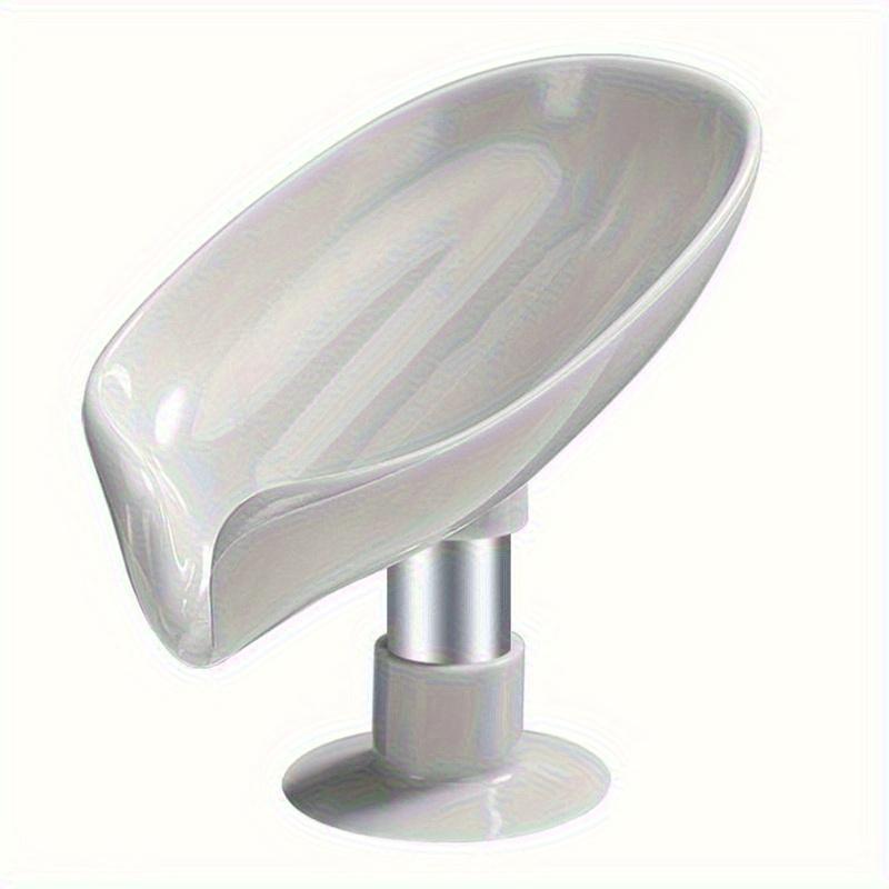 Leaf Shaped Soap Box, 1 Count Soap Drain Holder, Suction Cup Soap Dish Tray, Soap Container for Bathroom, Soap Saver, Bathroom Organizers & Storage, Bathroom Accessories