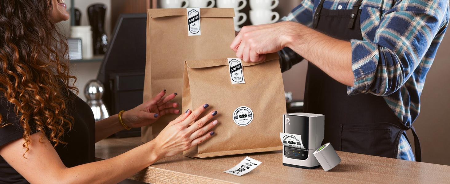 Label Maker Machine For Tape, 2 Inch Bluetooth Thermal Label Printer, Portable Sticker Printer For School, Office, Home, Business, Label Maker For 2'' x1.18'' Labels, White