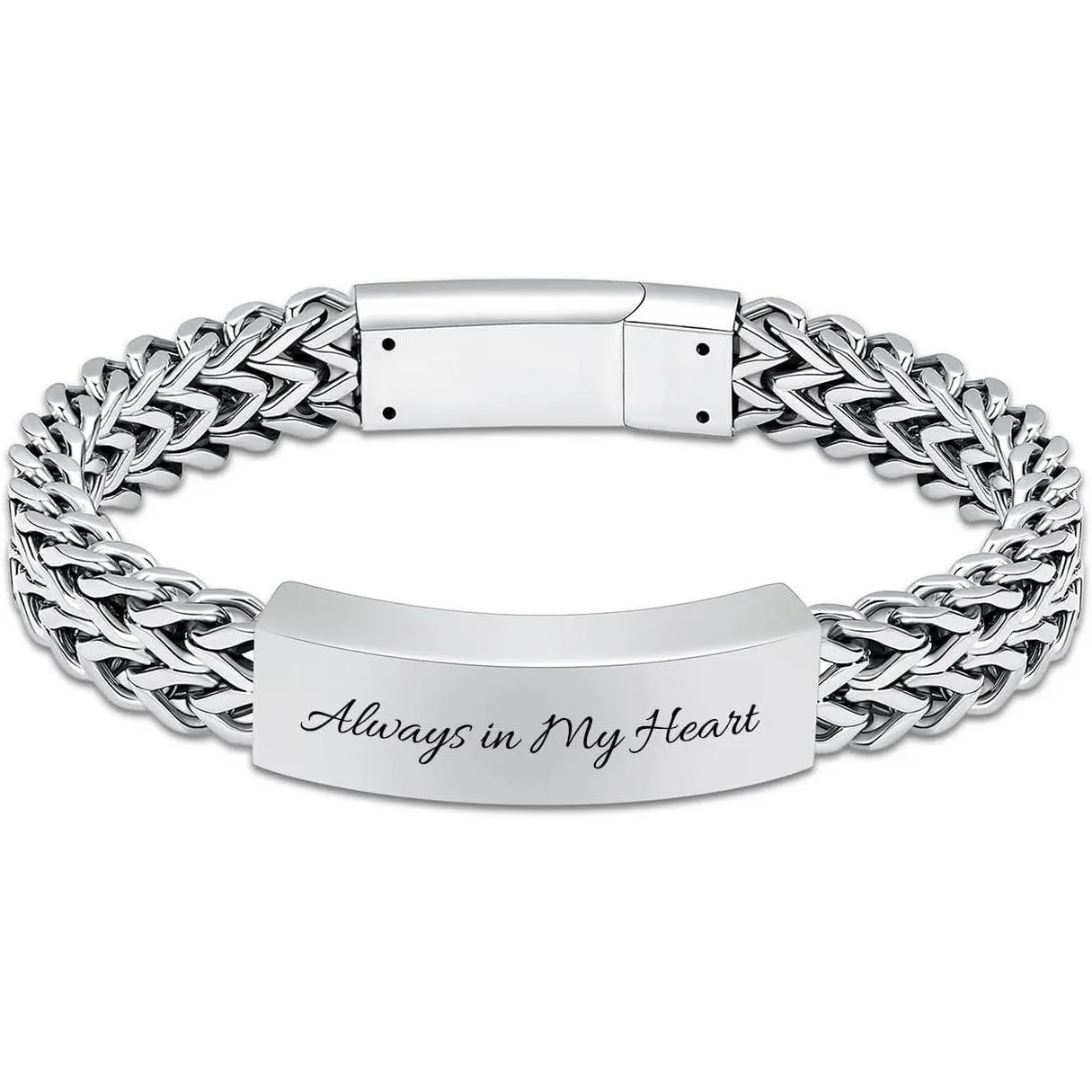 Cremation Bracelet for Ashes for Men - Stainless Steel Cuban Link Urn Bracelet  Ash Holder Cremation Memorial