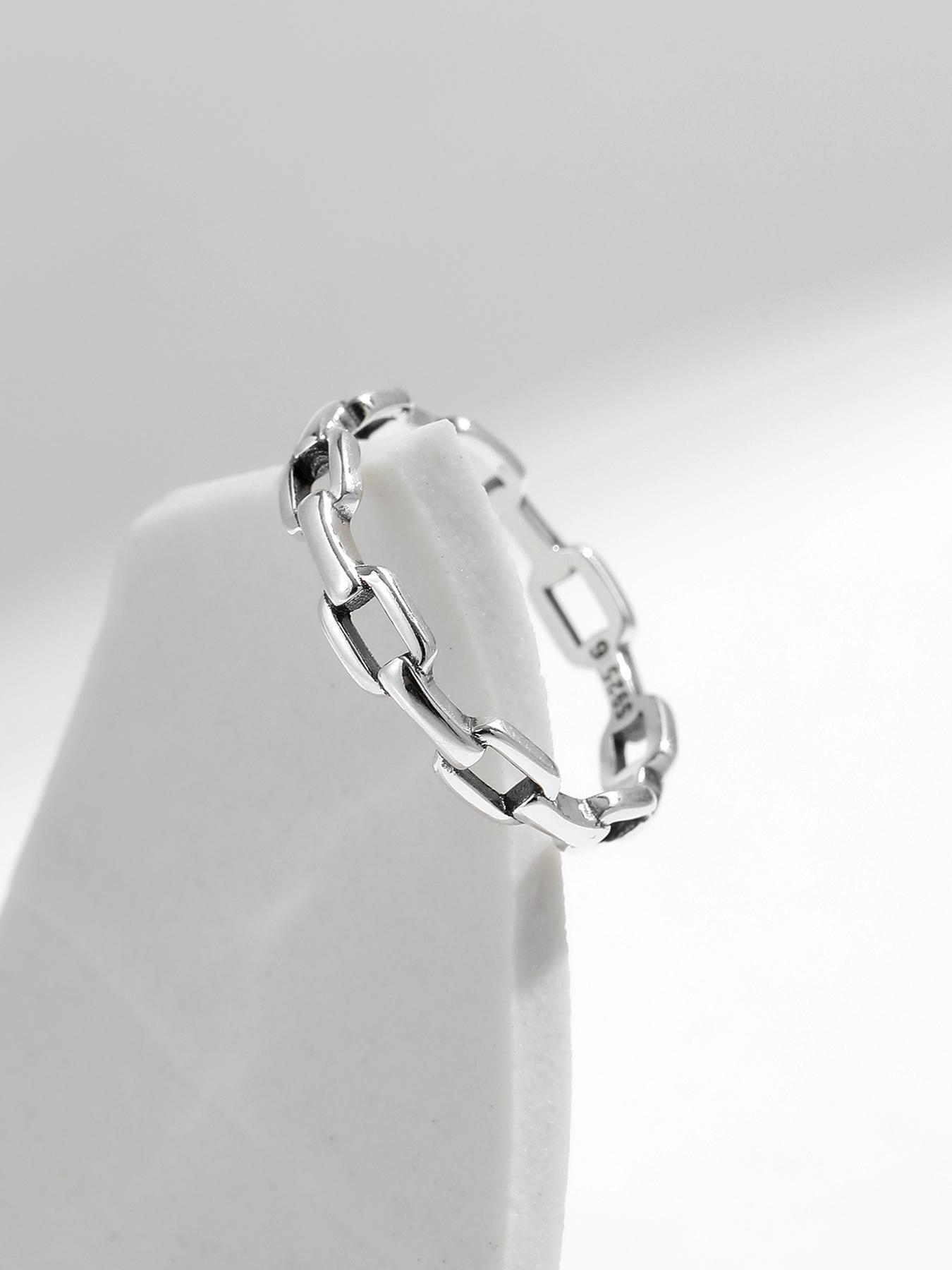 S925 Sterling Silver Fashion Hollow Out Design Ring, Vintage Stackable Party Fine Jewelry for Women, Trendy All-match & Exquisite Jewelry for Birthday Gift