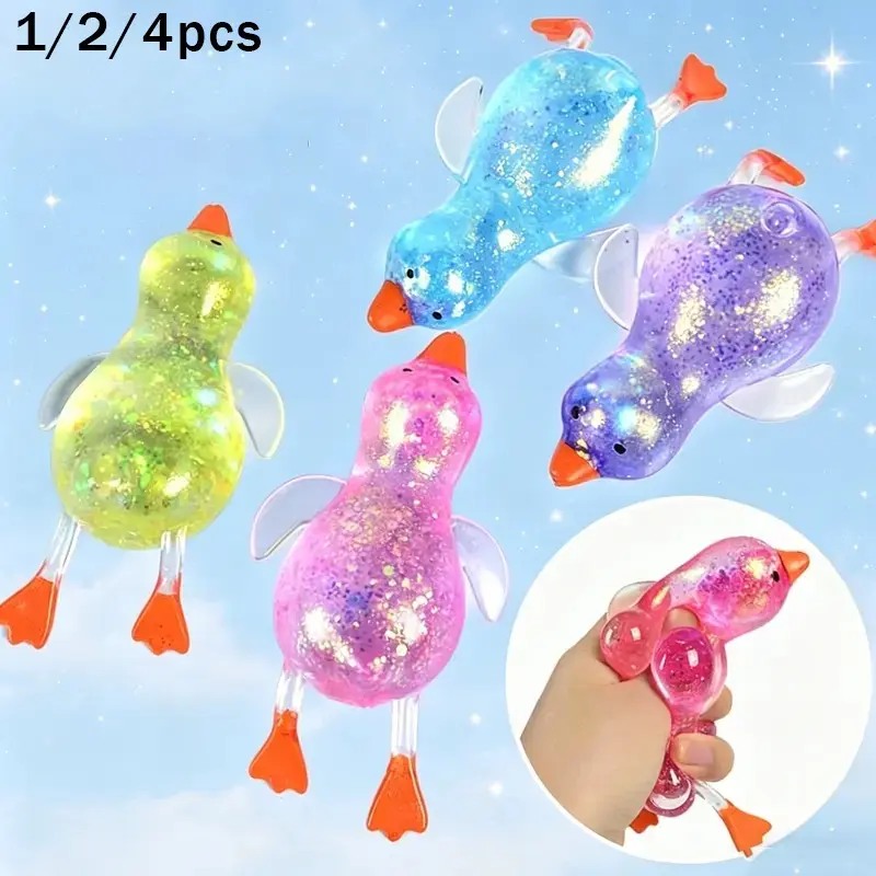 1/2/4pcs - Cute Duckling Soft Candy Stress Relief Ball, Super Soft Slow Rising Sensory Toy, Can Shape, Slow Rebound, Relax Sensory Stress Relief Toy, Relieve Anxiety, Squishy Squeeze Fidget Stress Reliever