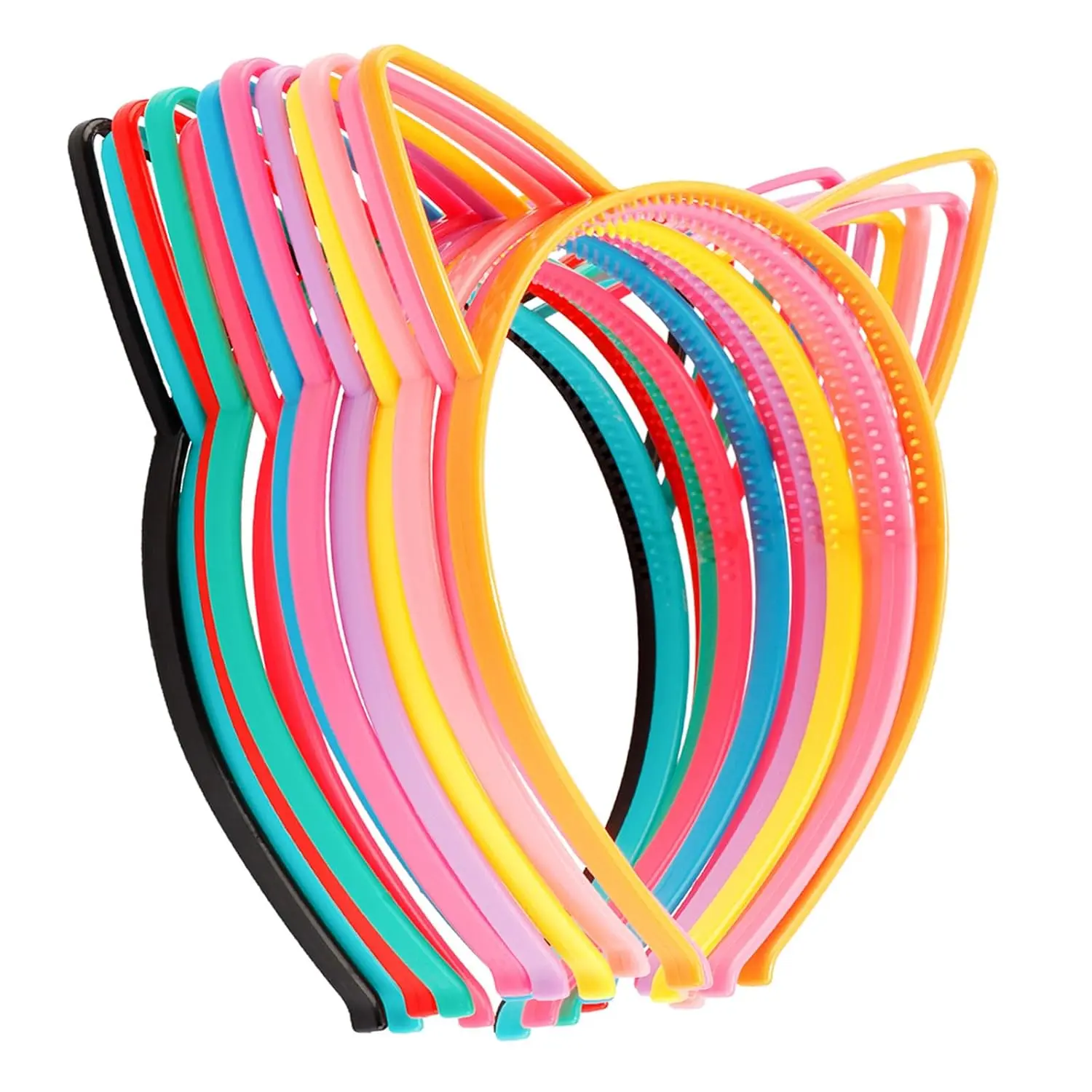 12 count  Ears Headbands Plastic  Party Decorations Kitty Headbands for Women Gabby Party Favors Birthday Supplies for Women Halloween Hair Accessories Hair Hoops Costume