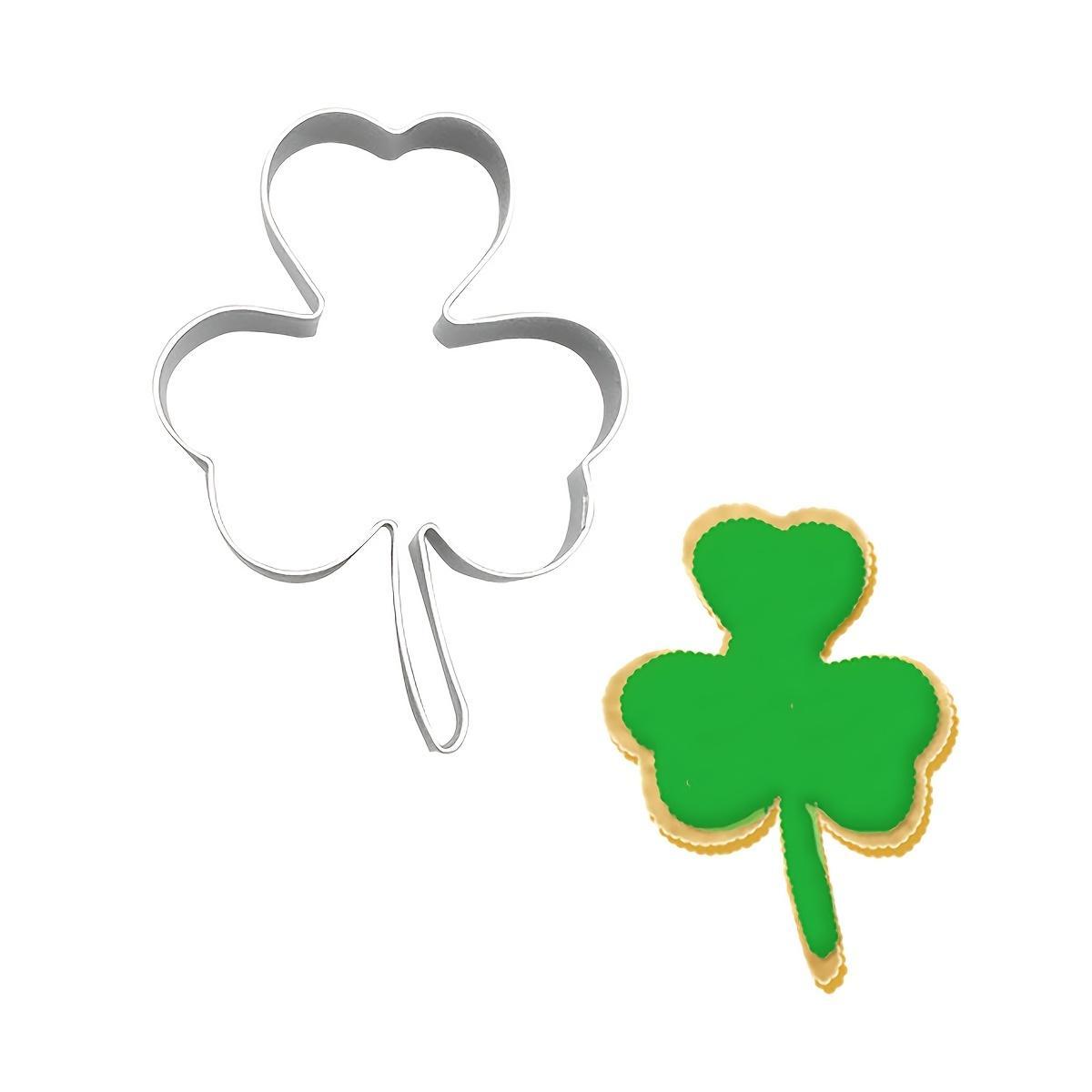 Stainless Steel Clover Cookie Cutter Suitable for Baking & Fondant - Lucky Four- Clover Mold, Easy Release for Bread, Pastries, Wedding/Valentine's Crafts, School, Suitable for Clay and, Pastry