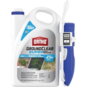 Ortho GroundClear Super Weed & Grass Killer1 with Comfort Wand - Ready-to-Use Weed Killer Spray, Continuous Spray, Results in Hours, 0.5 gal.