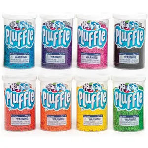 Pluffle Mini 8-Pack - Preschool Sensory Bin Filler, Tactile Sensory Toys for Toddlers 3-4, Mess Free Slime Alternative, Satisfying Foam Sand Bin Filler