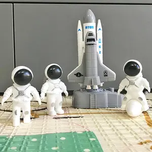 Space Rocket Launcher Model Toy, Space Rocket Launcher Model Toy with Astronauts, Collectible Model for Home Office Desk Decor, Rocket Model Kit