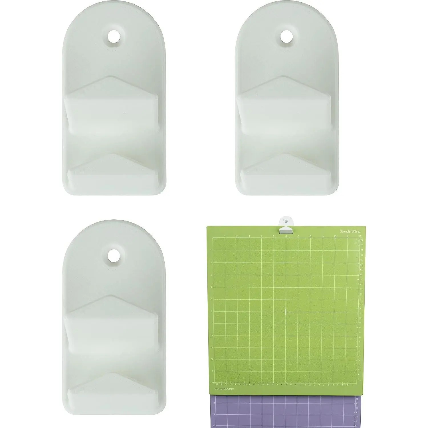 3 Pack  Mat Hangers with Double Hooks (6 Hook Equivalent), Storage Holders Compatible with Cricut Explore /Air/Air 2/Maker Cut Mats, Accessories for Cricut