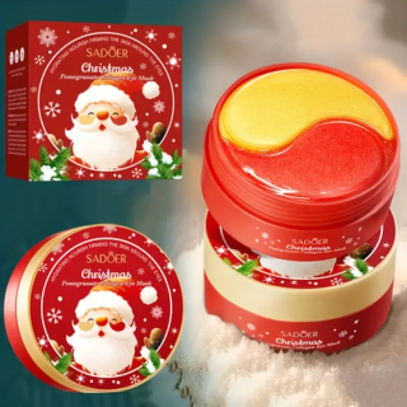 Christmas Limited Edition Pomegranate Collagen Eye Treatment Mask, Unisex, Elegant Packaging, Perfect Gift, 60 Pieces Set
