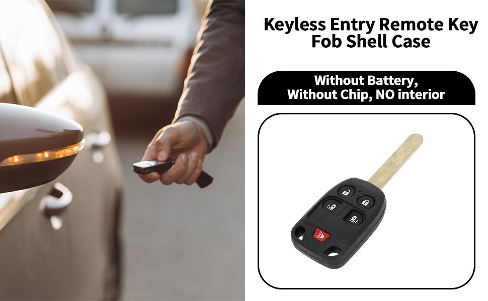 Key Shell Case Keyless Entry Remote Key Fob Replacement Case for Honda Odyssey 2011-2013 5 Buttons N5F-A04TAA