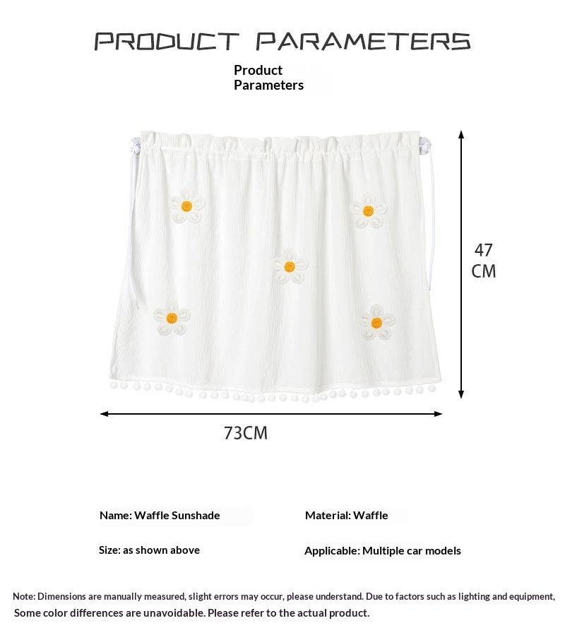 Car sunshade curtain for summer, fresh floral design, car sunshade curtain, interior sun protection and privacy curtain