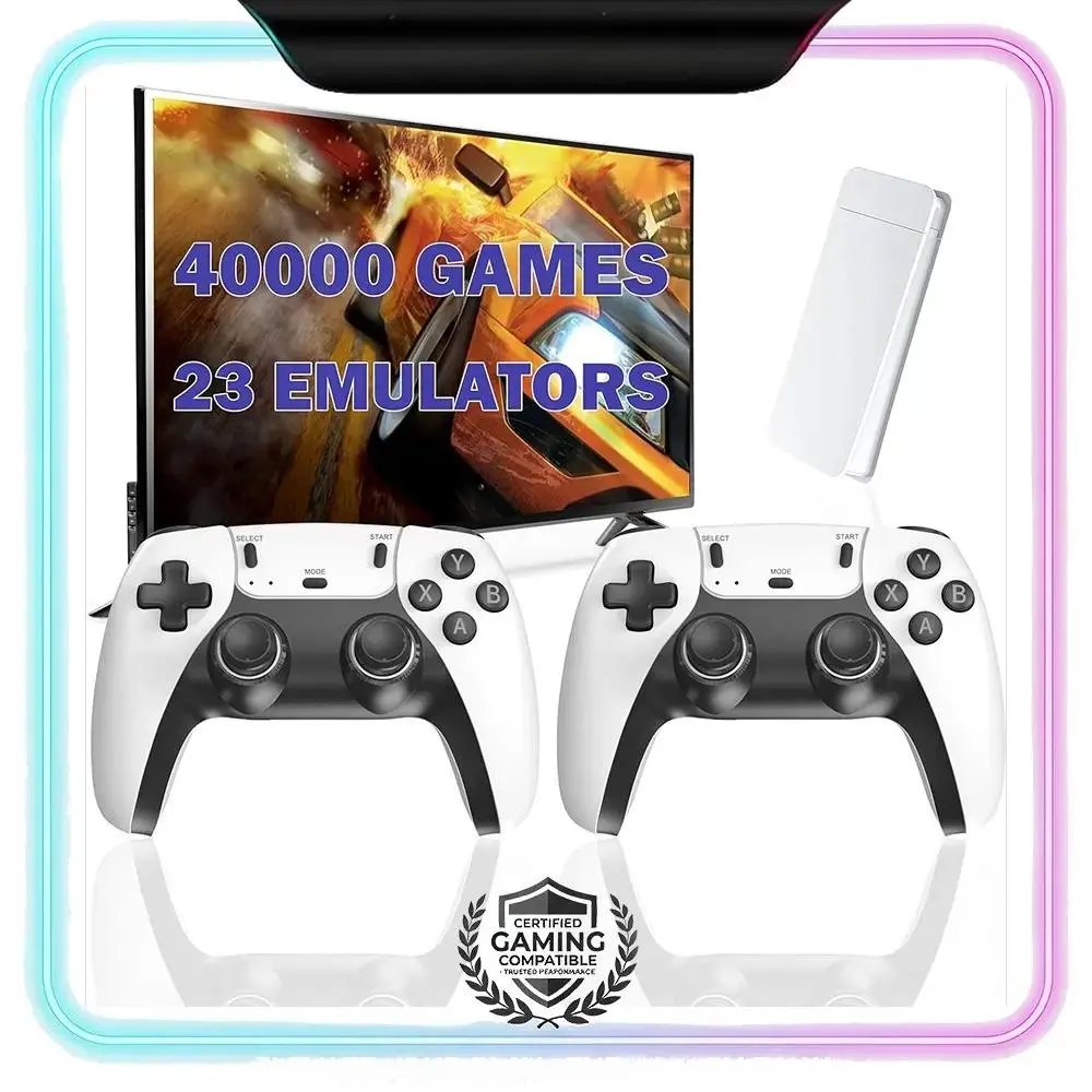 Upgraded M15 Retro Game Stick with 40000+ Games HDMI Output Plug and Play  Wireless Controller for TV Monitor Video Gamepad Console  Made For Gaming