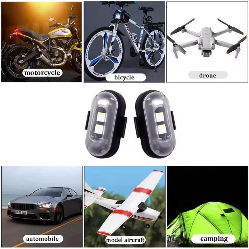 6/12/18/24 PCS RGB Led Aircraft Strobe lights Motorcycle Lights LED Flash Position Wireless Light Aircraft Airplane Helicopter Warning Lights Car Interior Lighting