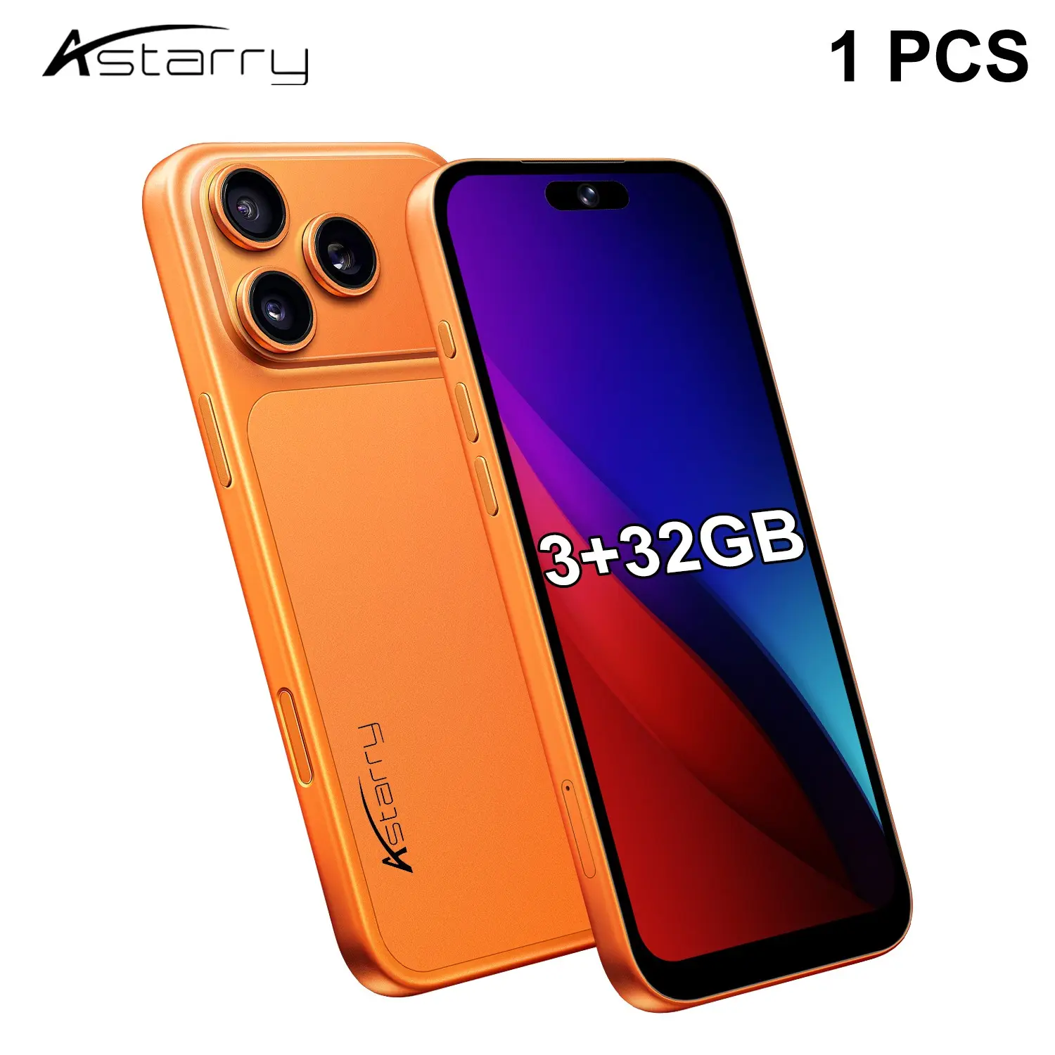 Astarry- cost-effective 17 Pro Max, 3GB+32GB storage, 5 million front+13 million rear lens, 6.75-inch ultra-clear large screen 4100 mAh durable battery, 4G dual card dual standby one-button photo real fingerprint face recognition, running Android 12.0, al
