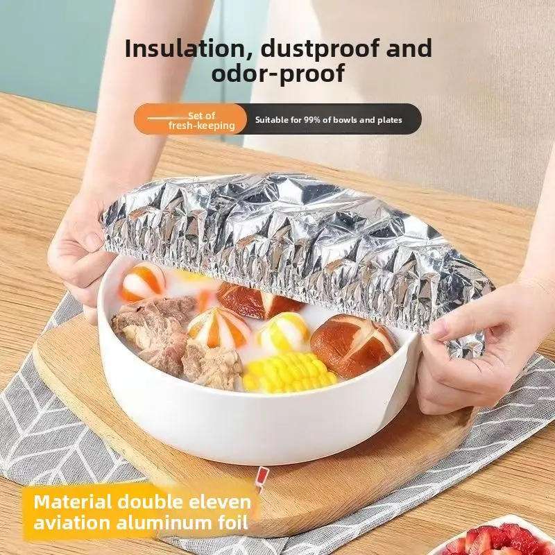 Aluminum foil thermal insulation film dining table meal thermal insulation cover disposable aluminum foil plastic wrap cover thermostat cover lunch box cover