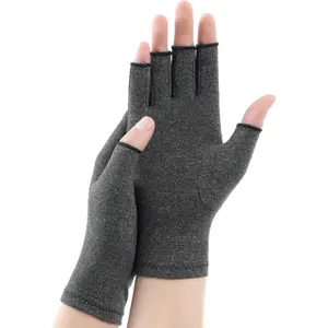 IZUS Fingerless Compression Arthritis Gloves for Women Men for Carpal Tunnel,Rheumatoid,Tendonitis,Cotton Typing Gloves