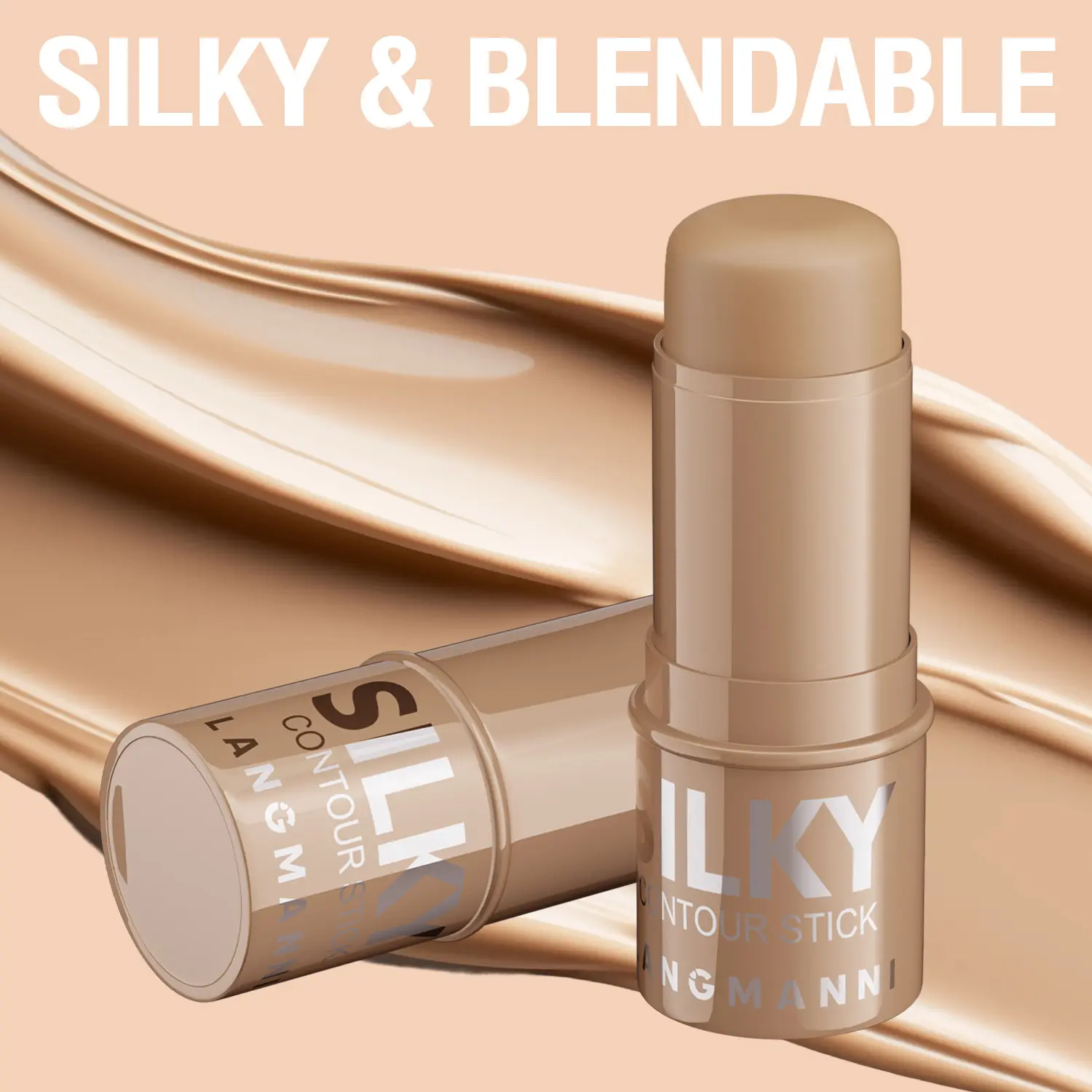 3 Shades All In One Face Sculpt Stick, Multi-use Contour Highlight Blush Cream Stick, Natural Brightening Facial Shading Makeup Stick Waterproof