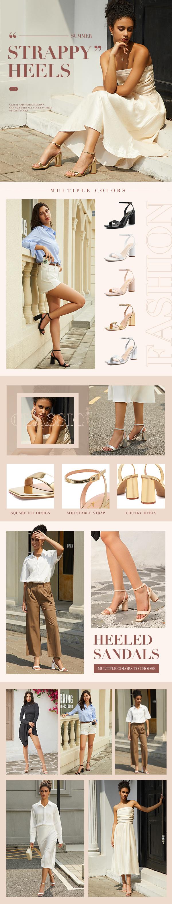 Athlefit Women's Strappy Chunky Block Heels Fashion Square Open Toe Heeled Sandals Ankle Strap Wedding Party Shoes High Leather Athlefit Women's Strappy Chunky Block Heels Fashion Square Open Toe Heeled Sandals Ankle Strap Wedding Party Shoes High Leather